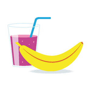 illustration stylisée figurant un goûter exotique