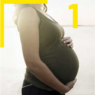 1: Niet geconstipeerde zwangere vrouw