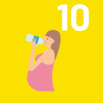 10: Gehydrateerde zwangere vrouw