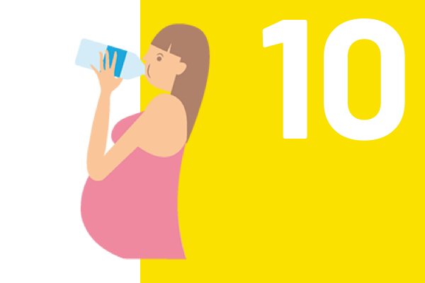 10: Gehydrateerde zwangere vrouw